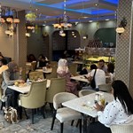 People dining at  Damascus Bakery and Sweets.
