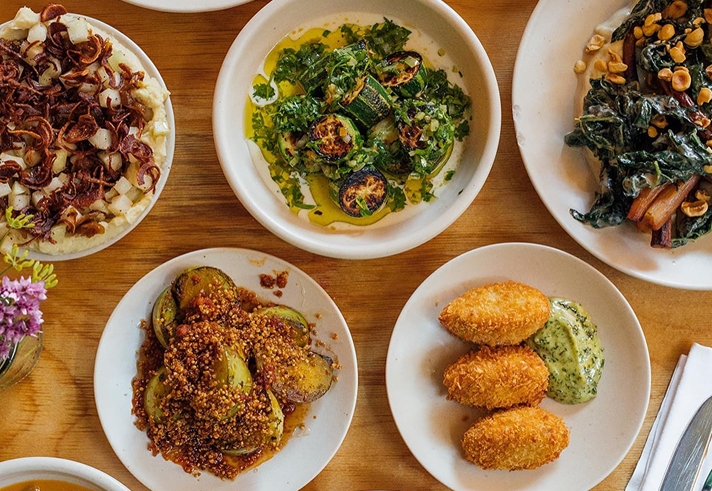A table full of interesting and exciting dishes at Tonco Food in Sheffield.
