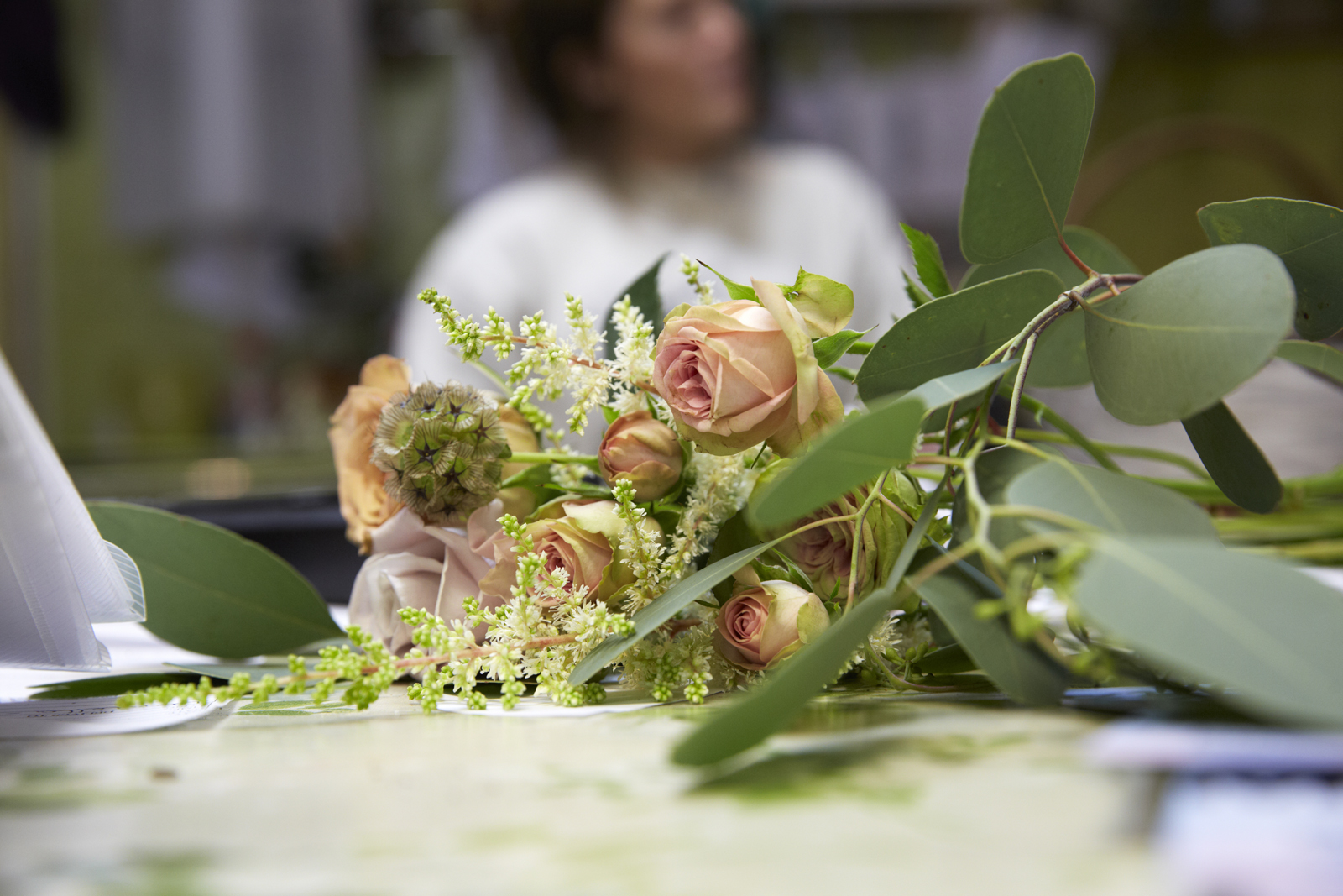 Flowers being prepared at Plantology .